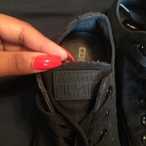 Low top all black converse